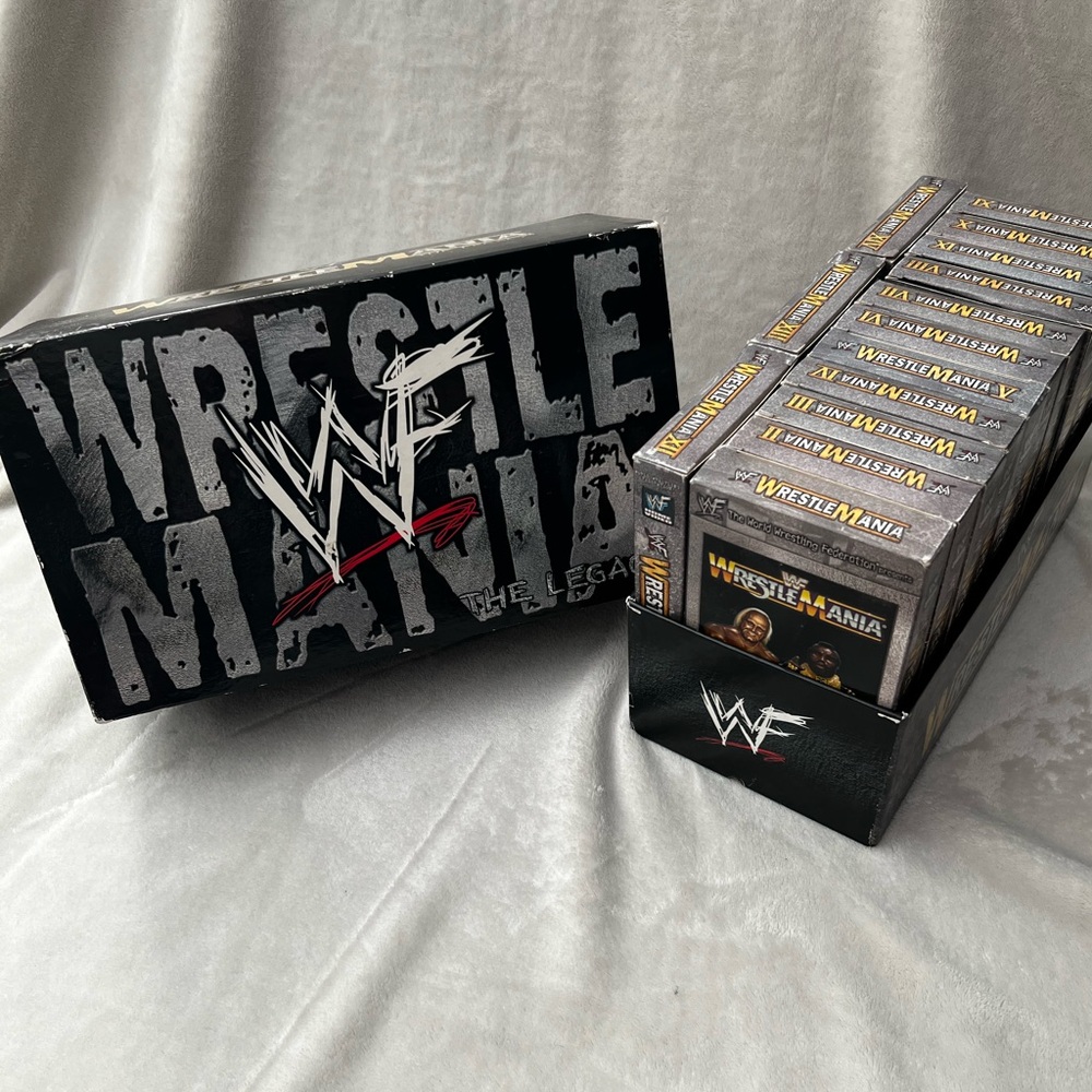 Vintage WWF WrestleMania 1-14 (1985-1998) VHS Box Set - WWE Collectible